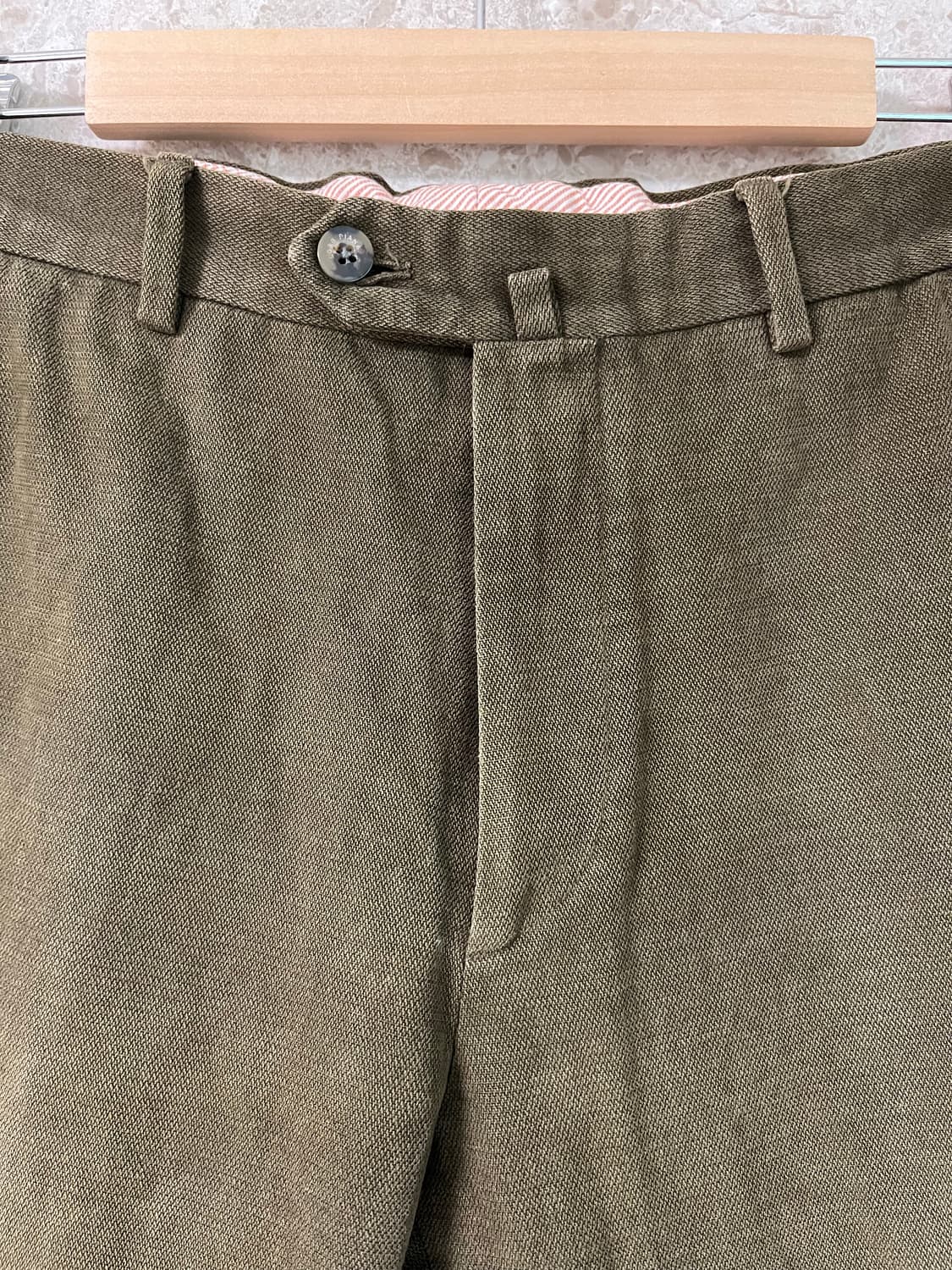 로로피아나 올리브 그린 코튼 팬츠 50 정품 상품이미지2