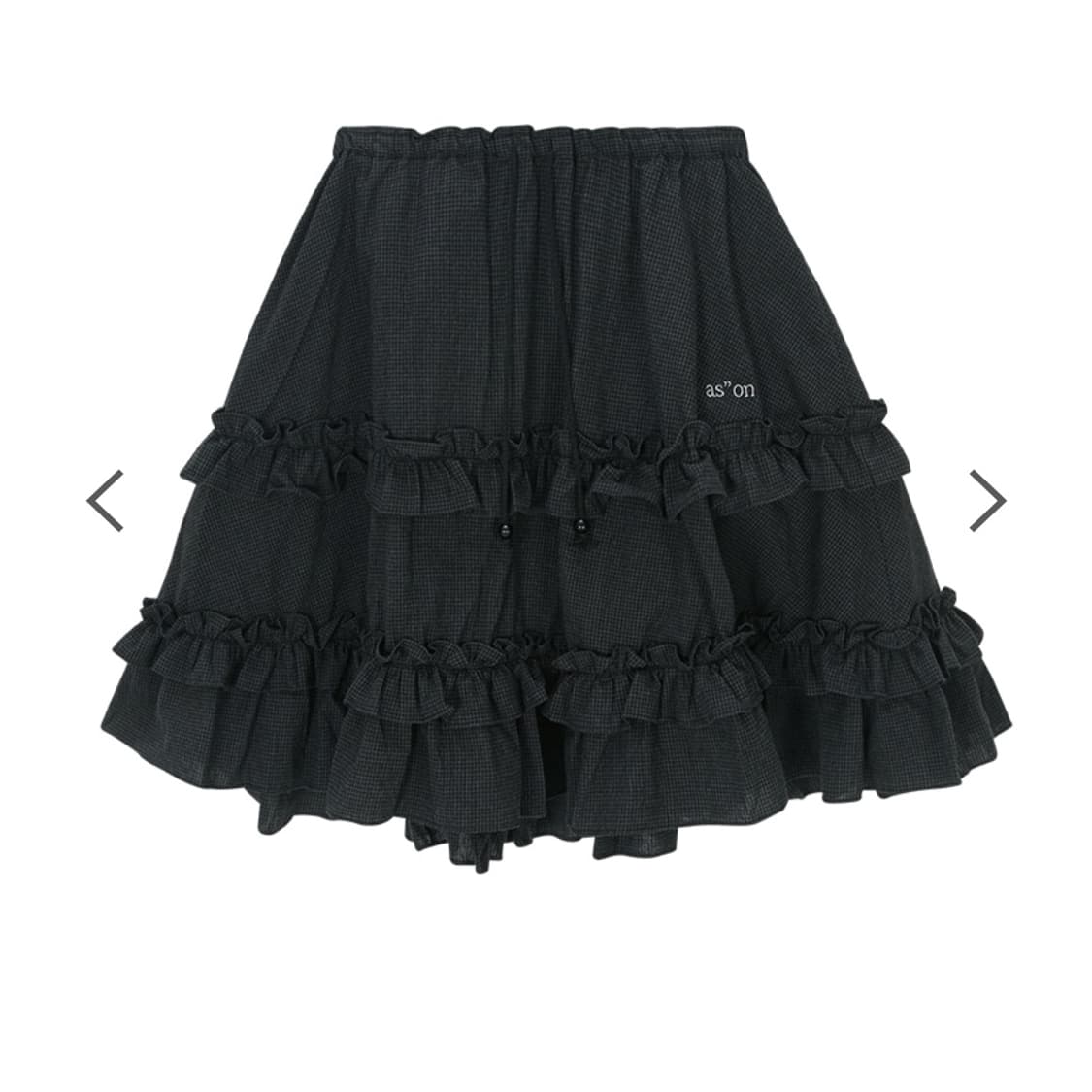 ason 애즈온 체크 캉캉 미디스커트 상품이미지1
