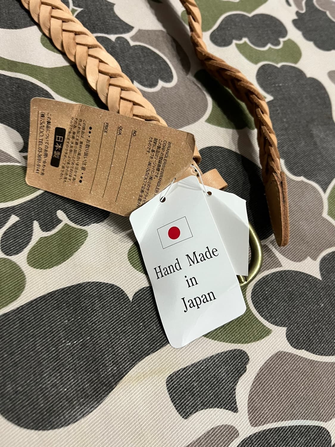 Wrangler 랭글러 소가죽 벨트 Made in JAPAN 새상품 상품이미지4