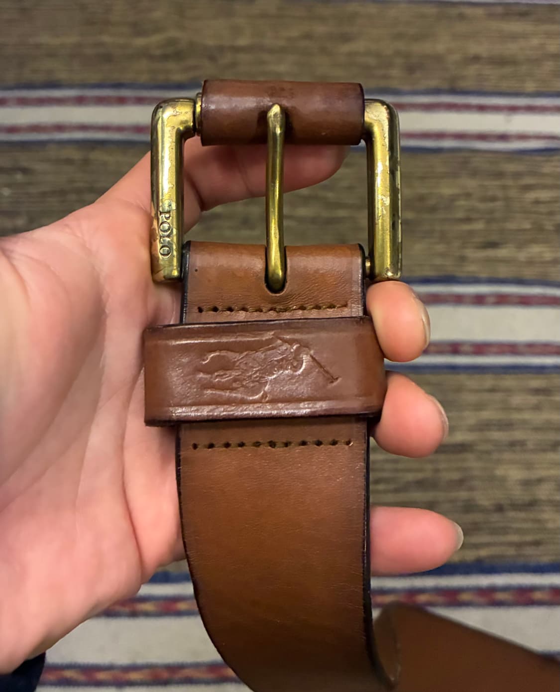 (30~34)POLO 폴로랄프로렌 금장 버클 레더벨트 가죽벨트 상품이미지2