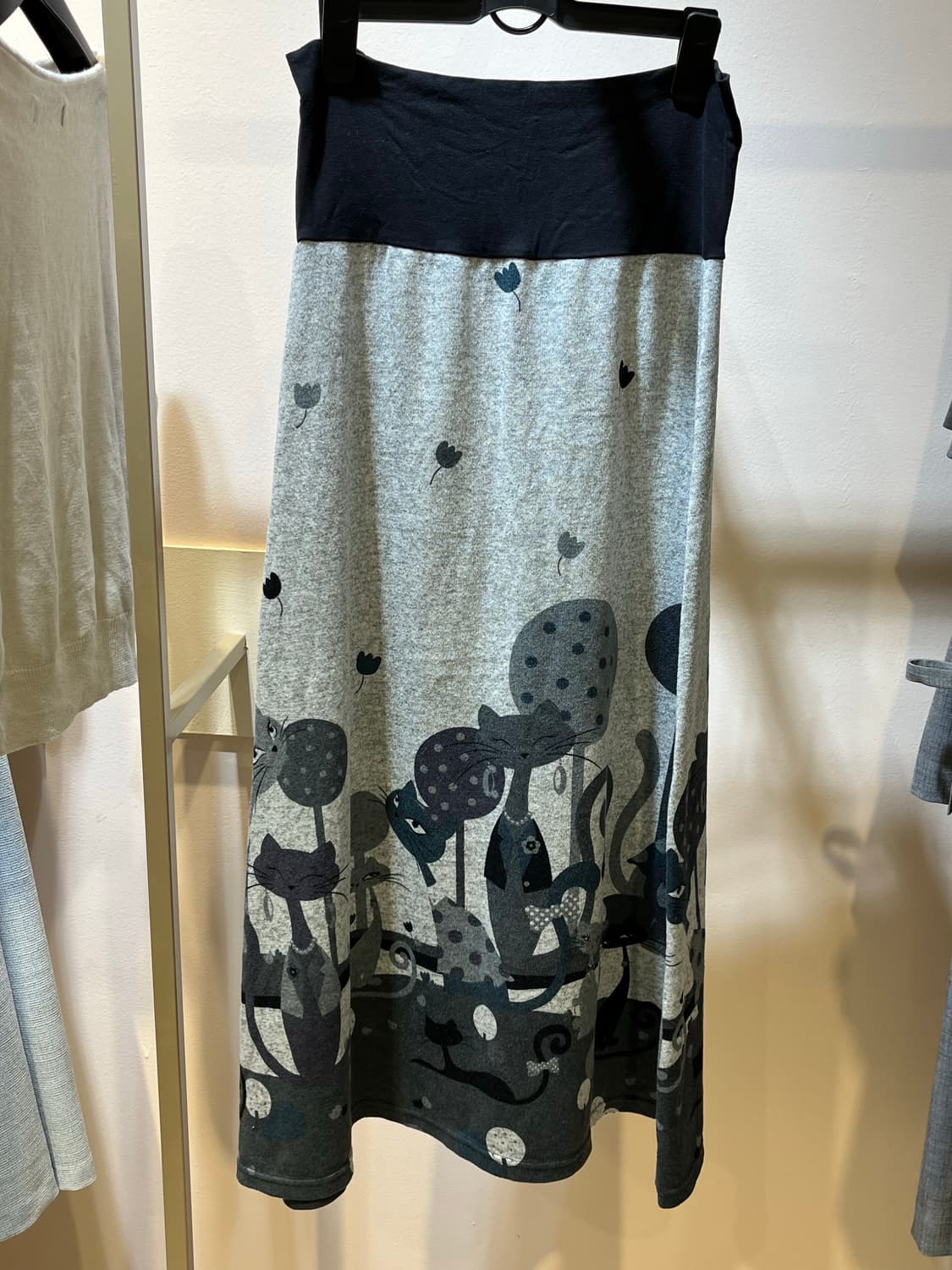 일본 고양이 니트스커트 상품이미지1