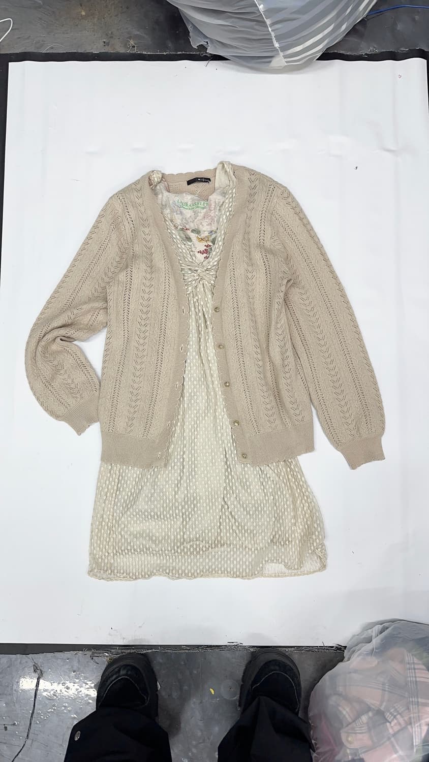 🤎러블리 모리걸  레이어드 코디세트🤎원피스 가디건 그런지 히메갸루 상품이미지2