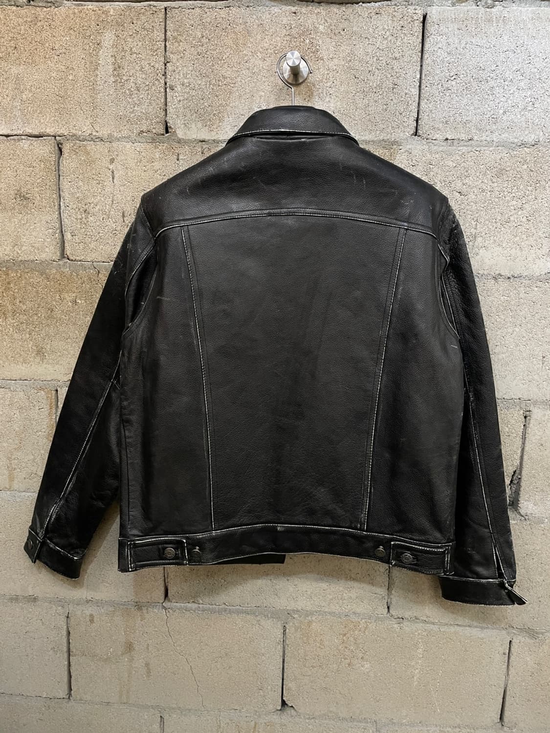 빈티지 Pull And Bear 레더 트러커 자켓  상품이미지5