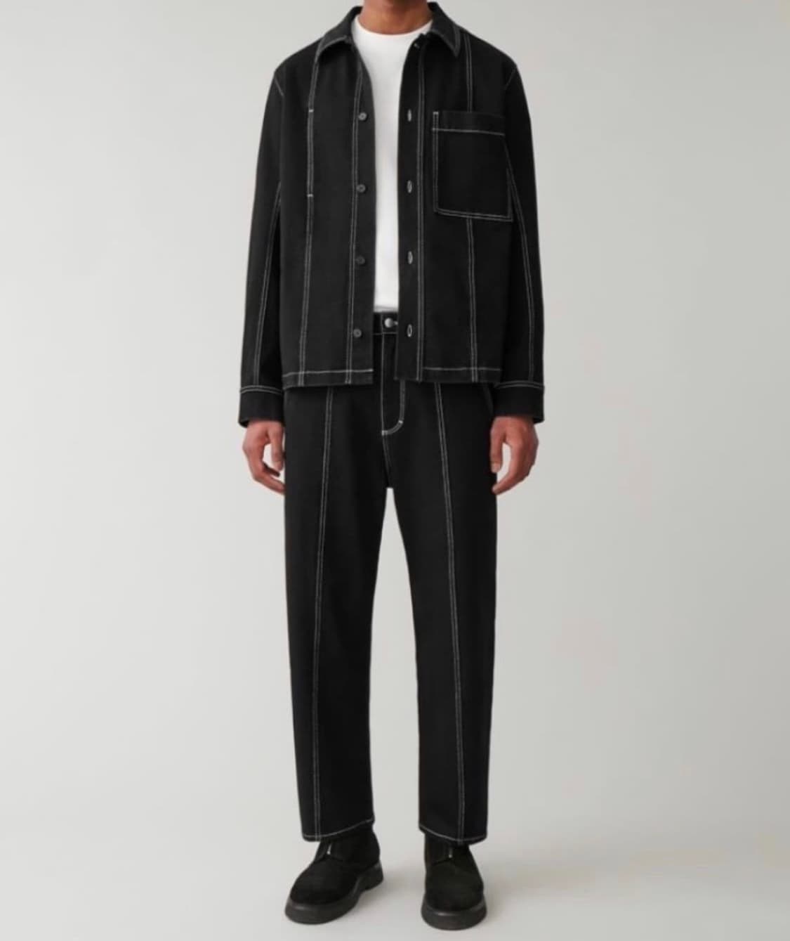 코스 탑스티칭 데님 셋업 (상의L,하의52) 상품이미지2