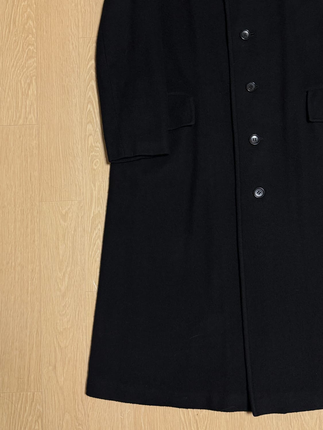 요지 야마모토 느와르 싱글 울 코트 상품이미지3