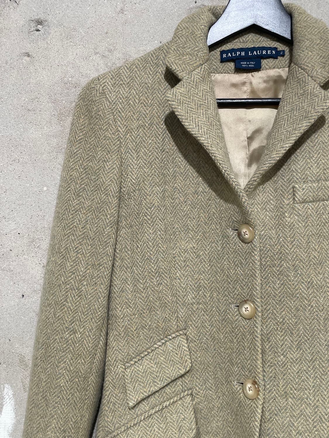  랄프 로렌 티켓 포켓 헤링본 울 자켓 상품이미지2