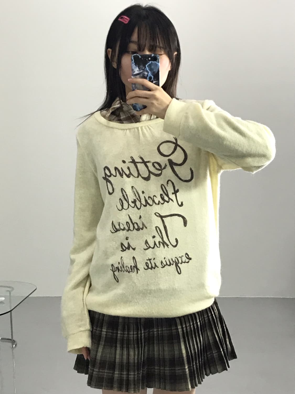 Jpn Acrylic Kitsch Graphic Sweatshirts 상품이미지1