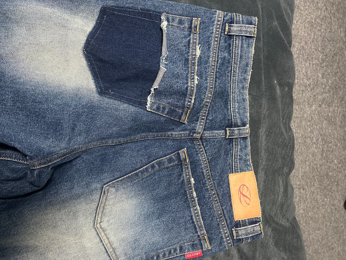 레씨토 Cat Washing 데미지 플레어 데님 상품이미지8