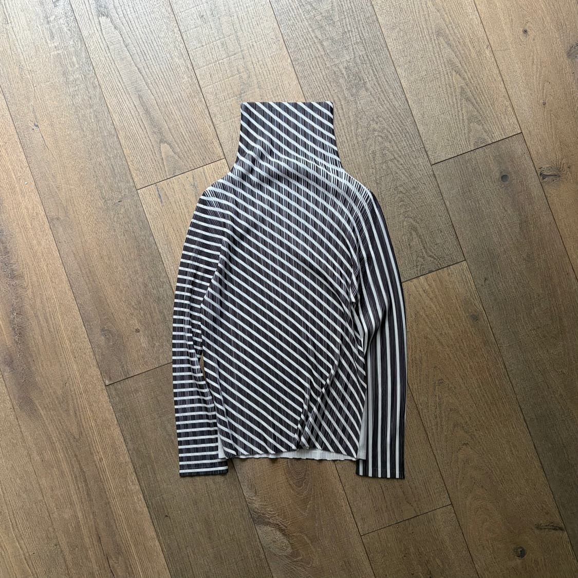 2way Diagonal Printing Pleats Blouse 상품이미지1