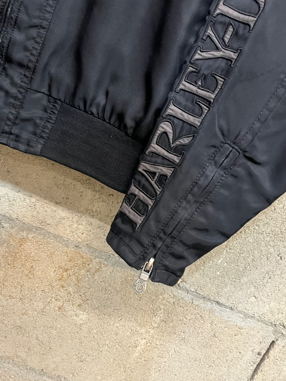 할리 데이비슨 스컬 나일론 봄버 자켓 상품이미지6