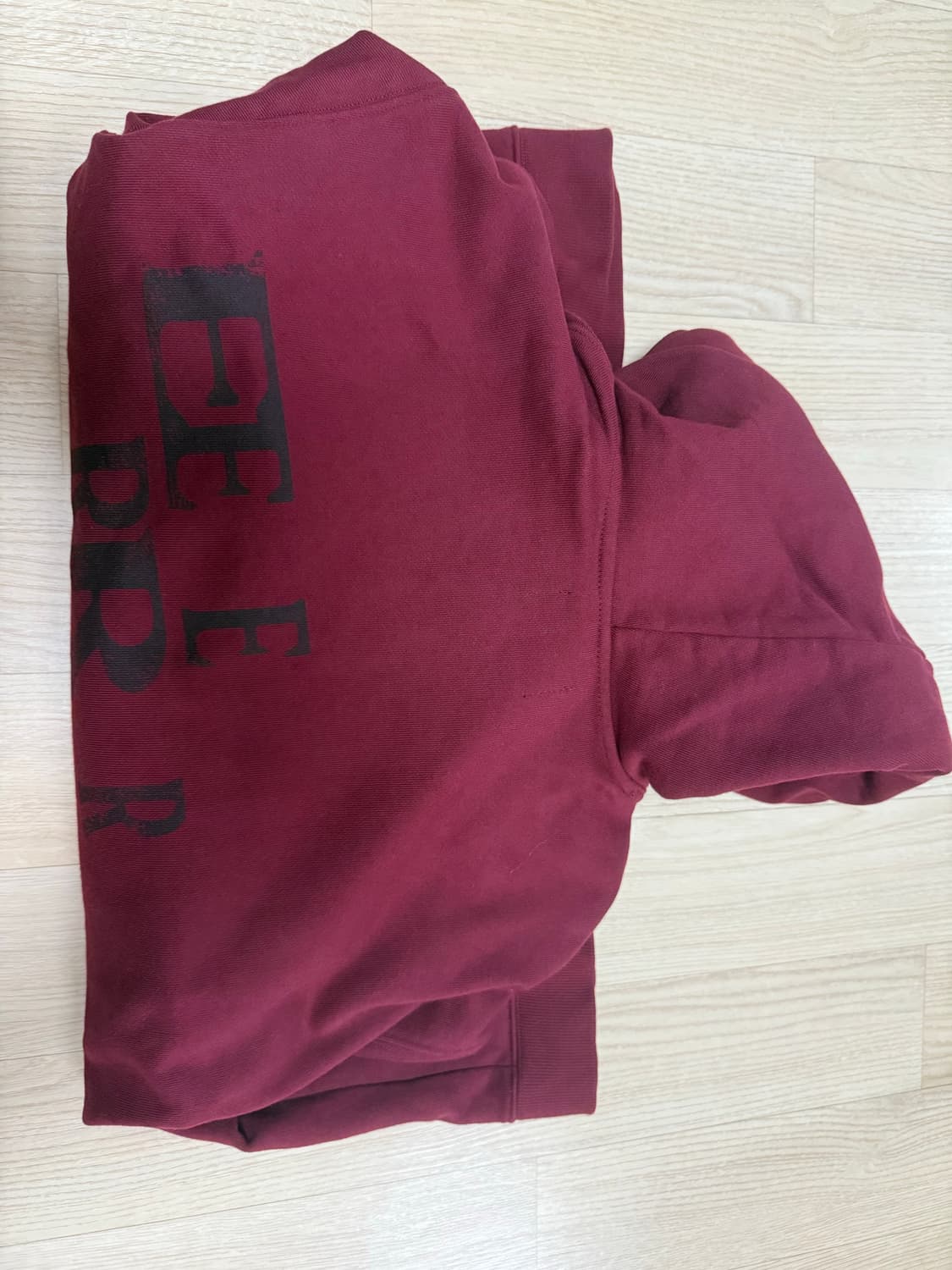 eeerrr Crack Logo Hoodie Burgundy 상품이미지4