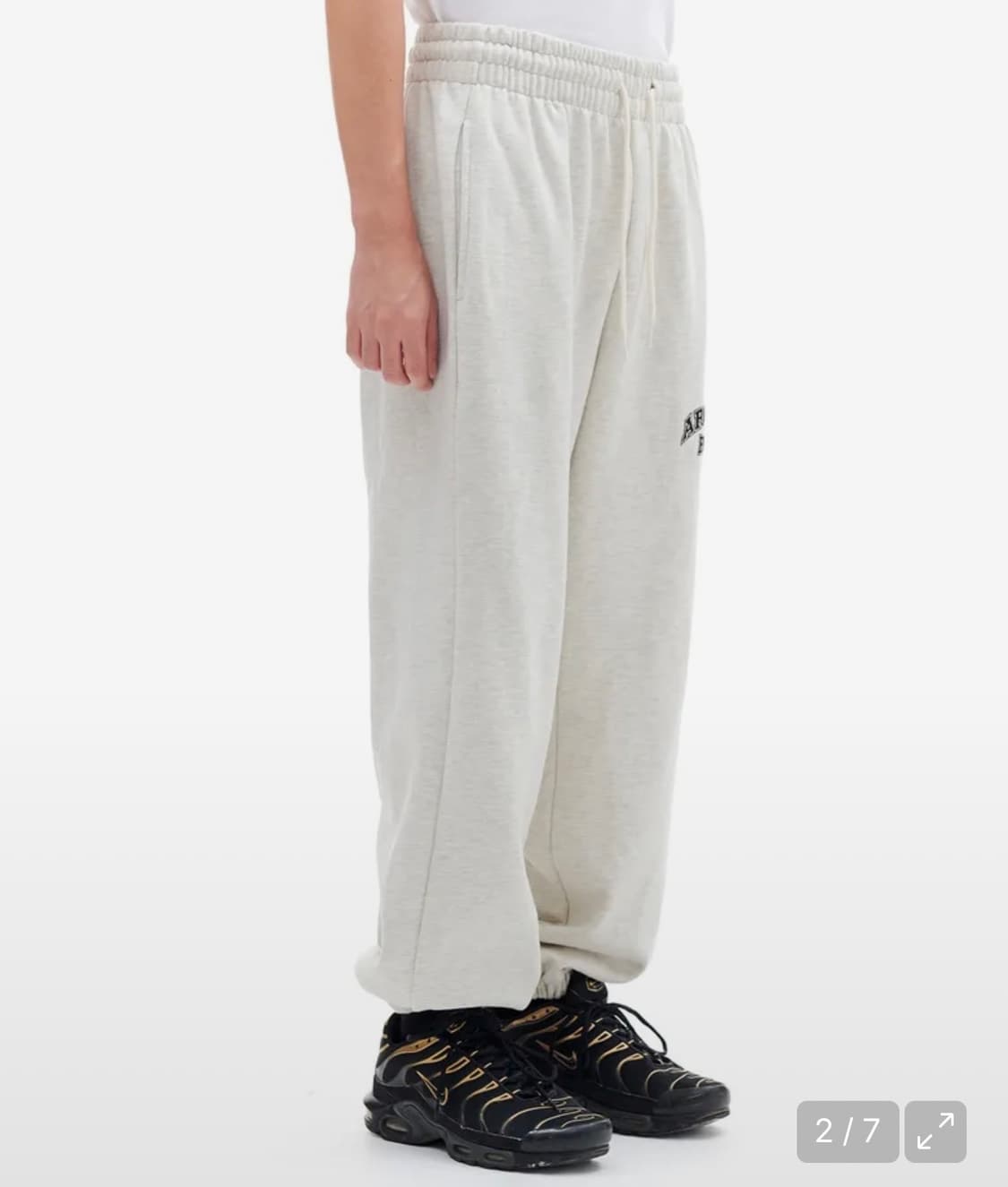 아카이브 볼드 조거 ARCH LOGO SWEAT PANTS OATMEAL 상품이미지2