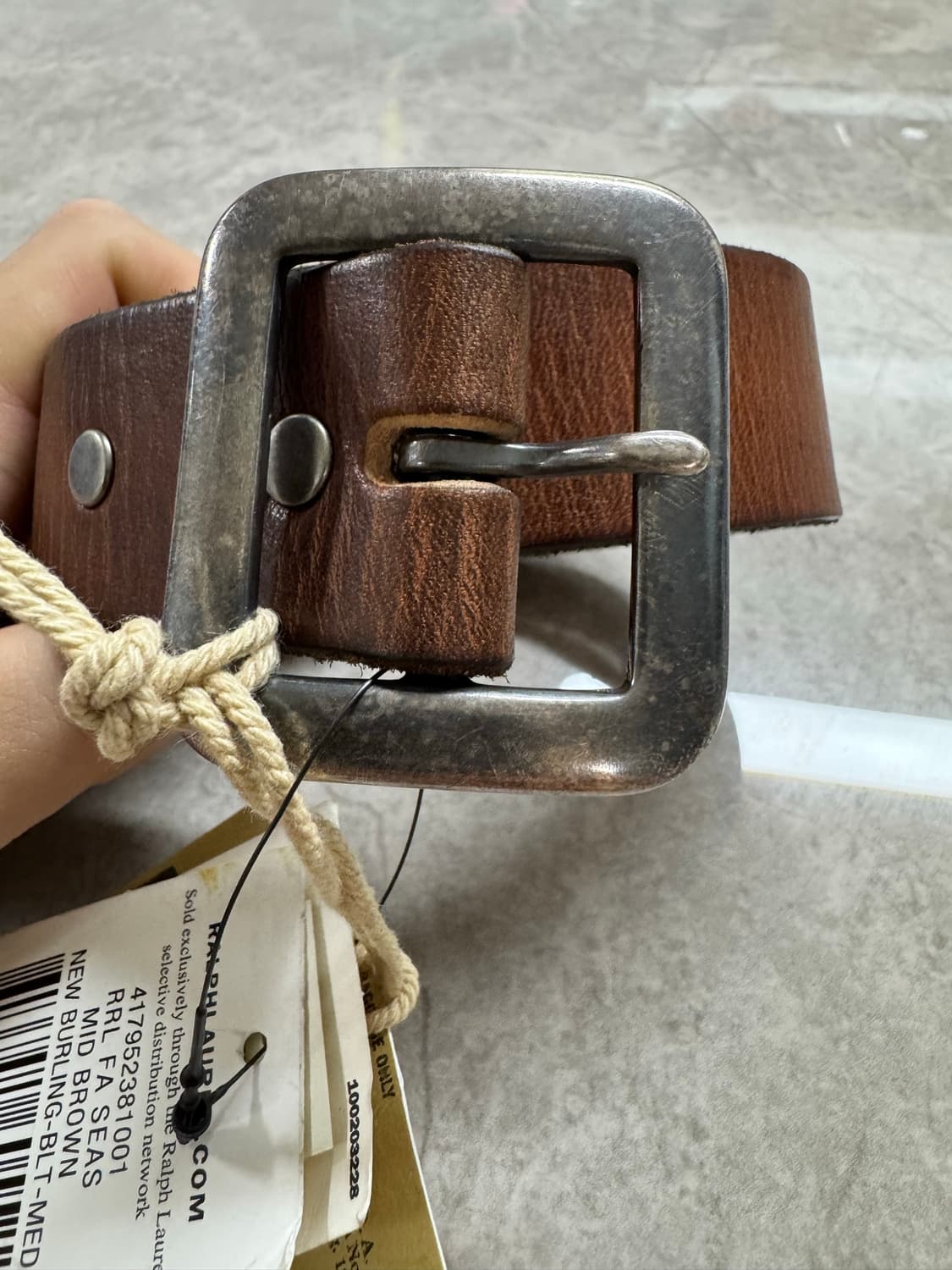 RRL 핸드버니시 벨트 브라운 32 상품이미지2