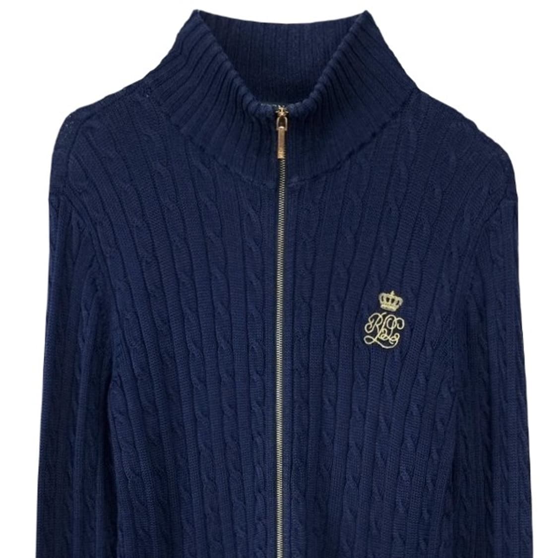 [폴로 랄프로렌] 로고 자수 니트 집업 가디건 네이비 M20131 상품이미지4