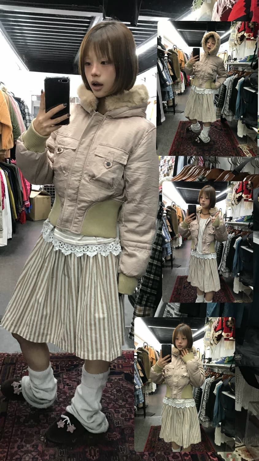 No. 핑크 베이지 코디 Set 상품이미지1