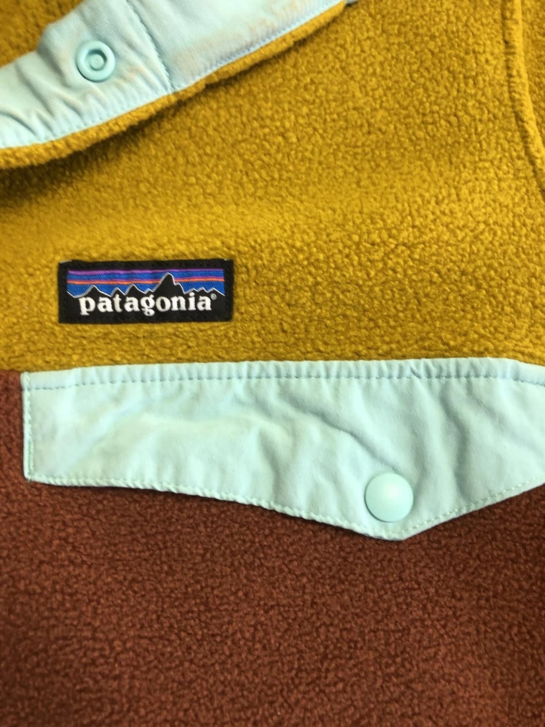 10s 파타고니아 신칠라 스냅-T 옐로우/브라운 상품이미지3