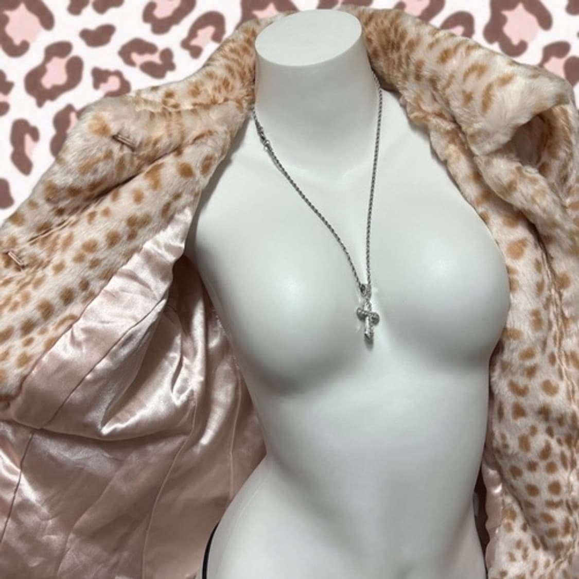 Lizlisa hime-gal pink leopard fur jk 상품이미지8