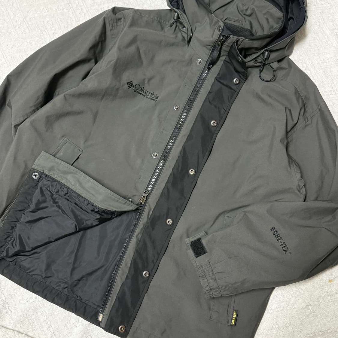 콜럼비아 고어텍스 바람막이 차콜 상품이미지2