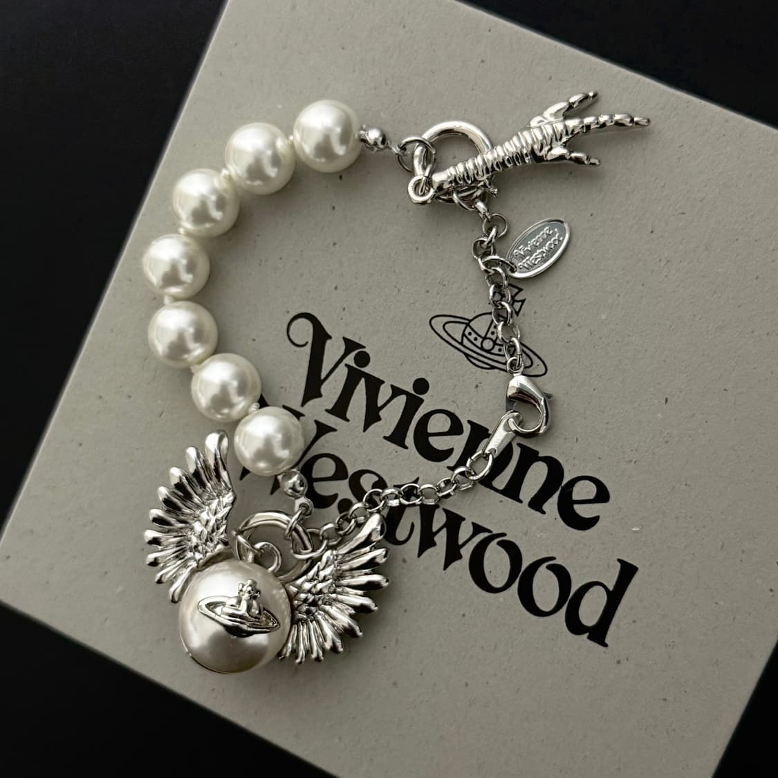 비비안웨스트우드 아카이브 윙 펄 브레이슬릿 팔찌 상품이미지1