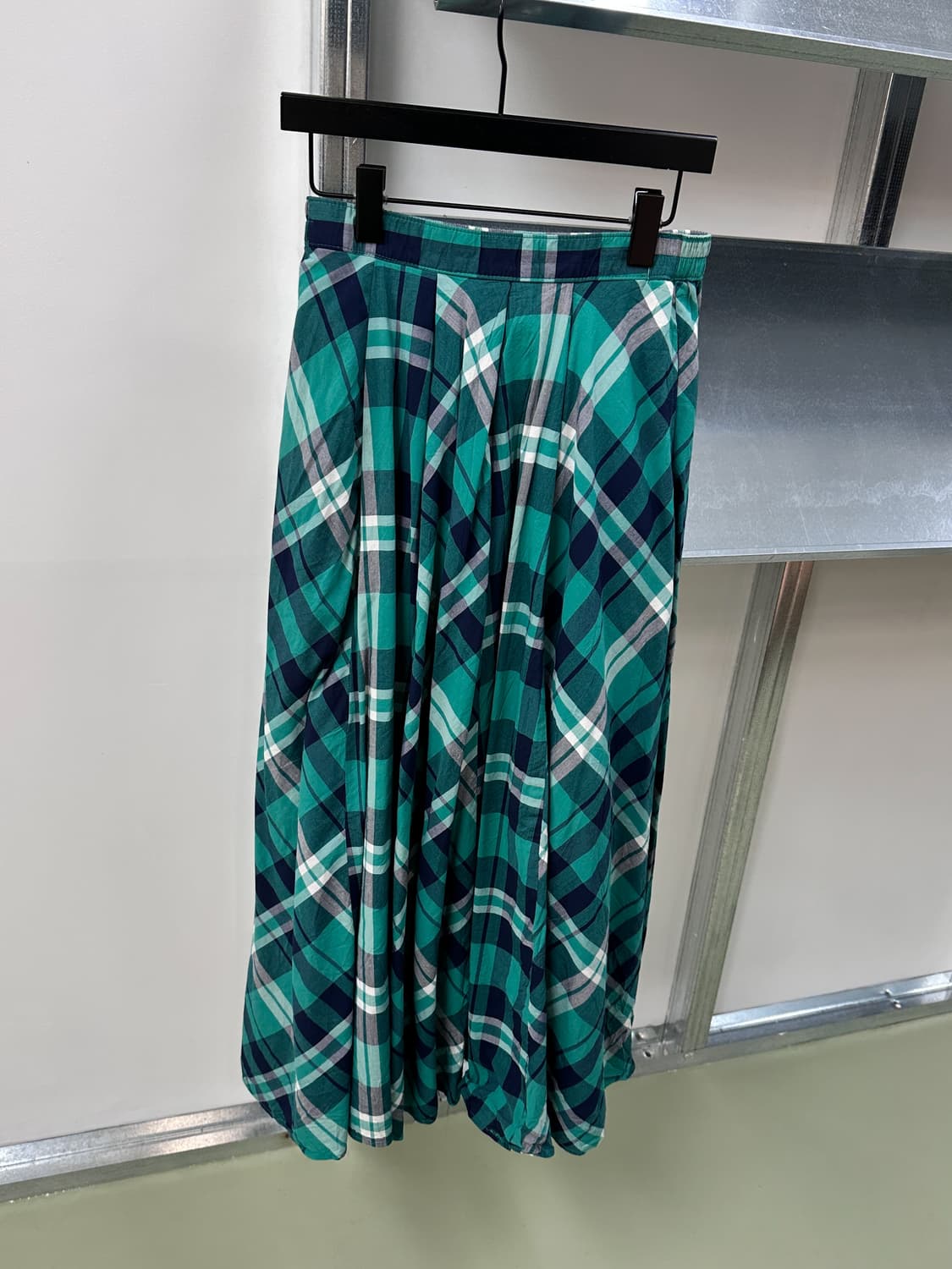 green check maxi skirt 상품이미지5