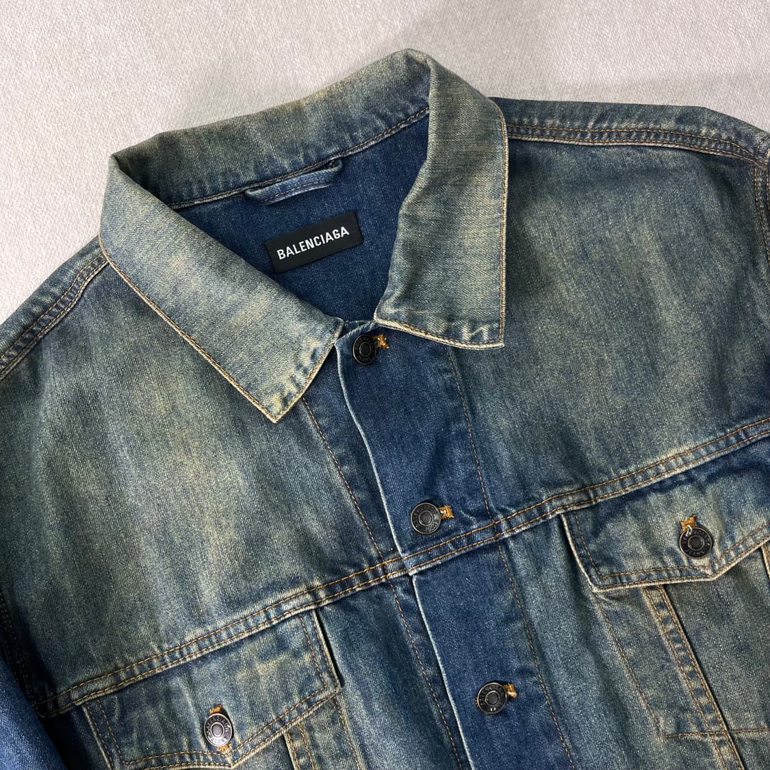 100 발렌시아가 2018 데님 자수 청자켓 상품이미지3
