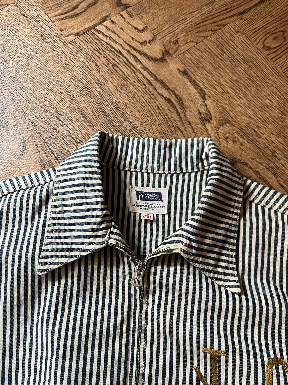 [L]페로우즈 재팬메이드 히코리 스트라이프 워크 자켓 상품이미지2