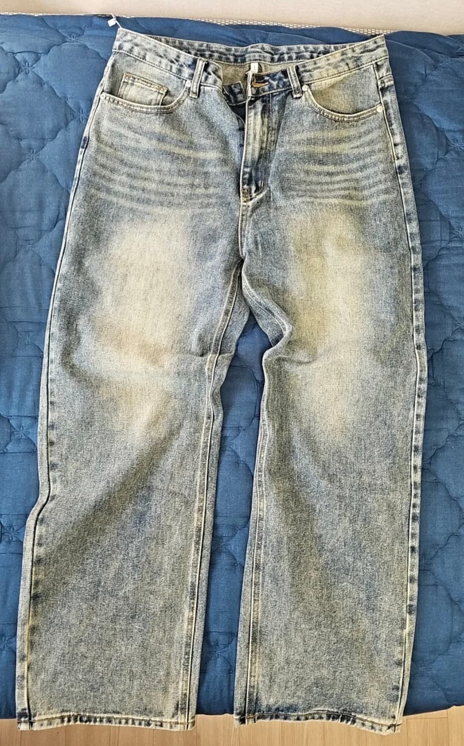 아크시 데일리 세미 롱 와이드 데님 팬츠 상품이미지2