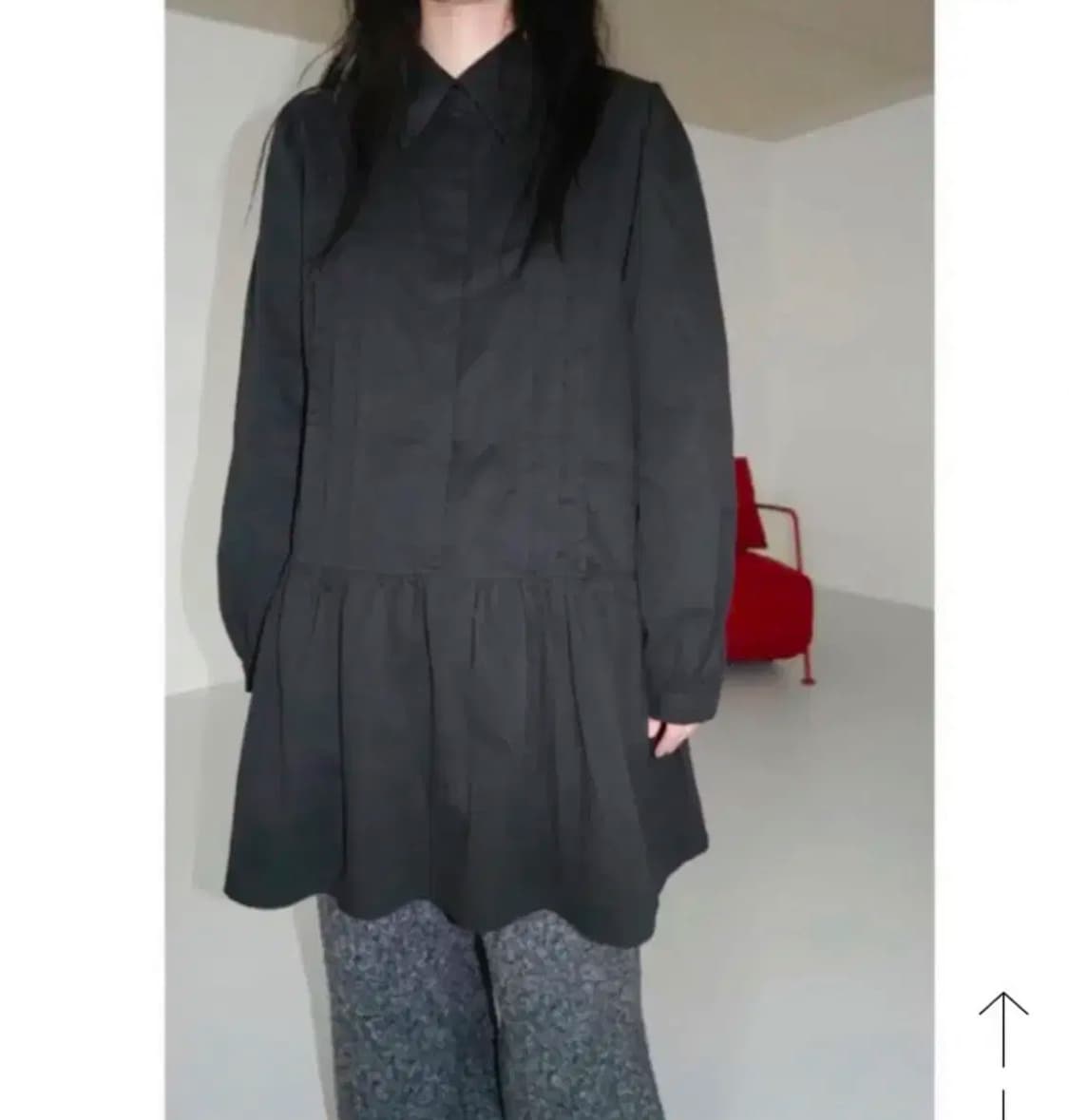에프터먼데이 핀턱 코튼 미디 원피스 상품이미지1