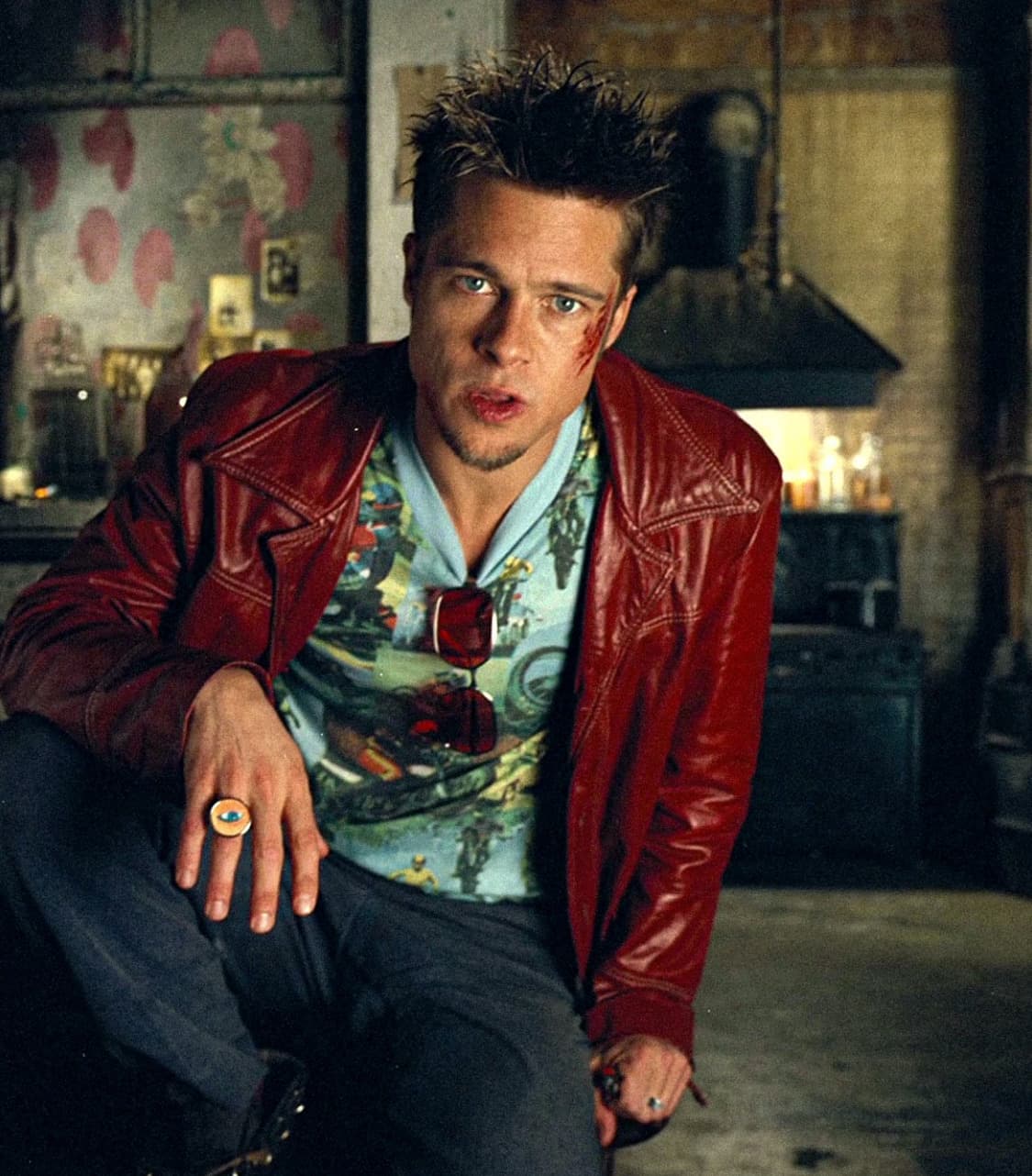 [L] 램스킨 텍스처 레더코트 상품이미지1