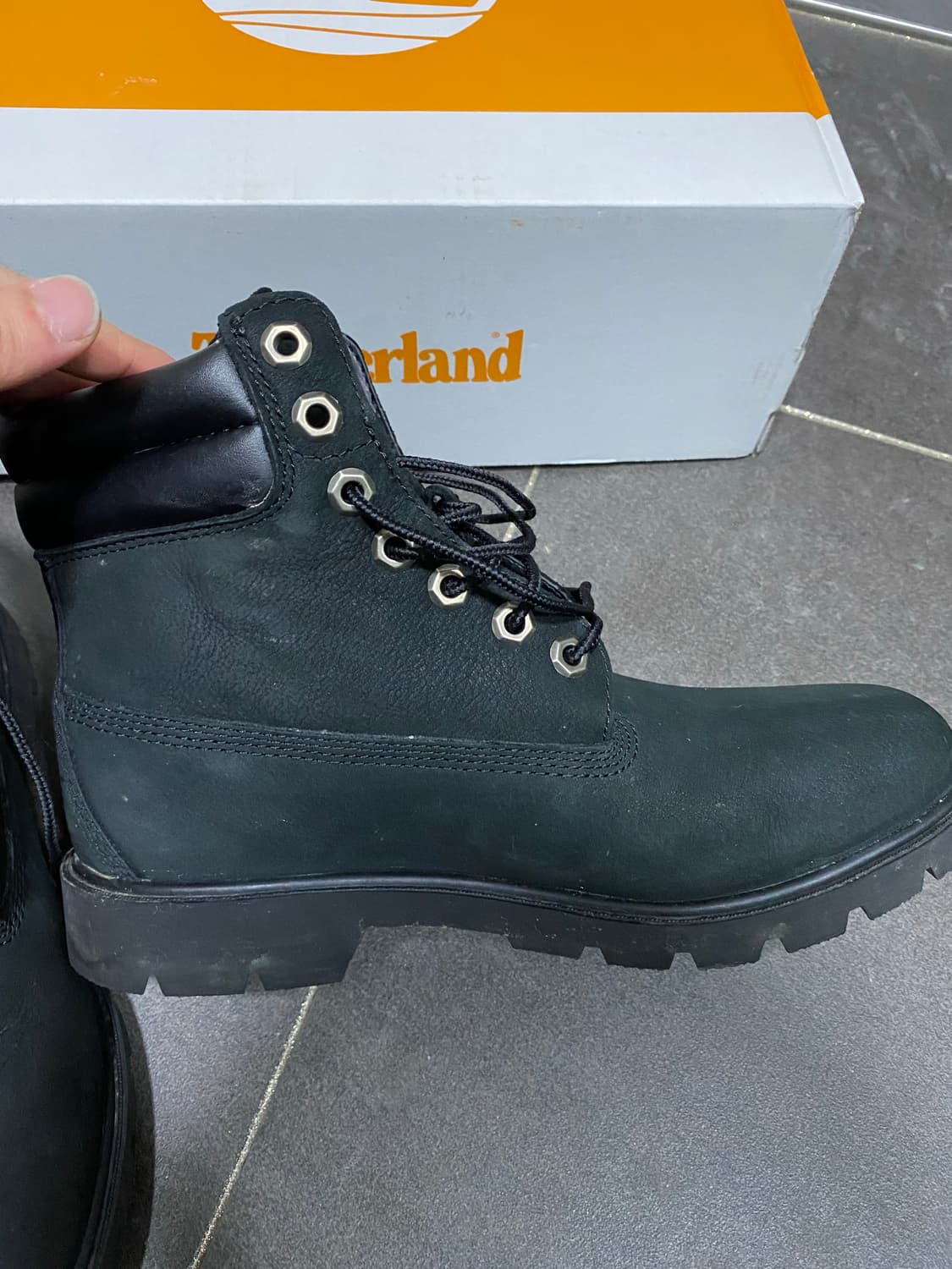 풀박스)팀버랜드 6인치 워터프루프 워커 부츠-블랙 상품이미지2