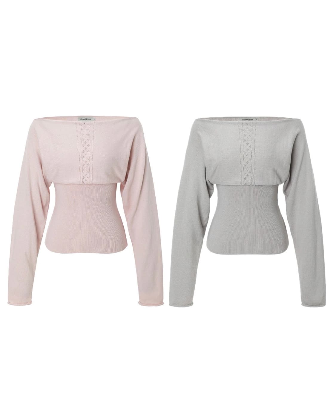 쓰리타임즈 듀이 dewy off top 핑크 베이지그레이 상품이미지1