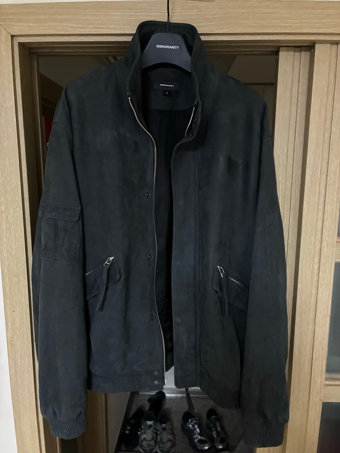 999휴머니티 워시드 봄버 레더 자켓 상품이미지2