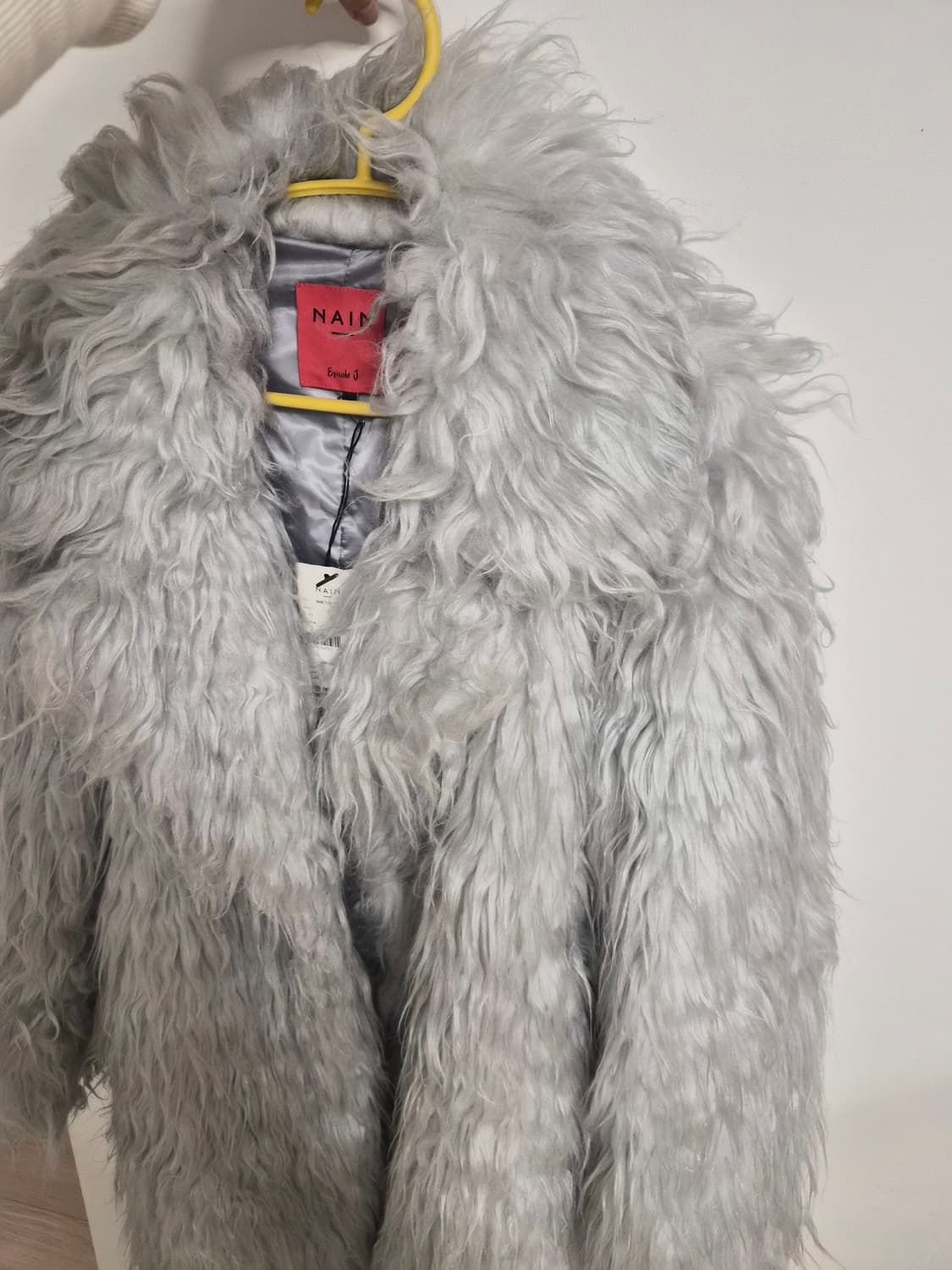 Nain 나인 그레이 퍼 코트 새상품 상품이미지3