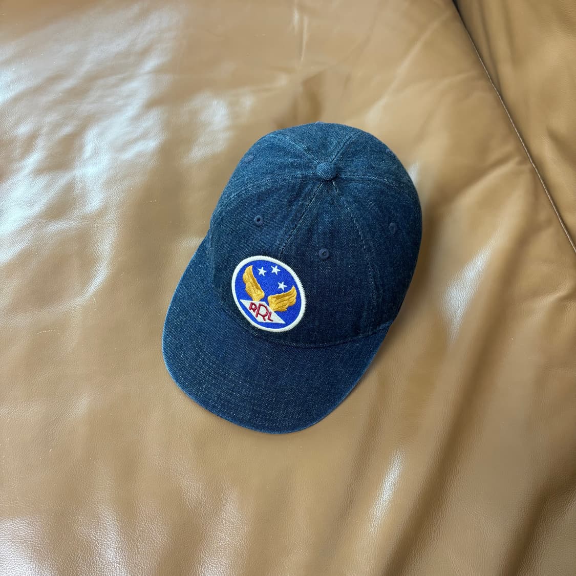 RRL 더블알엘 랄프로렌 폴로 윙로고 6패널 볼캡 모자 데님 상품이미지5