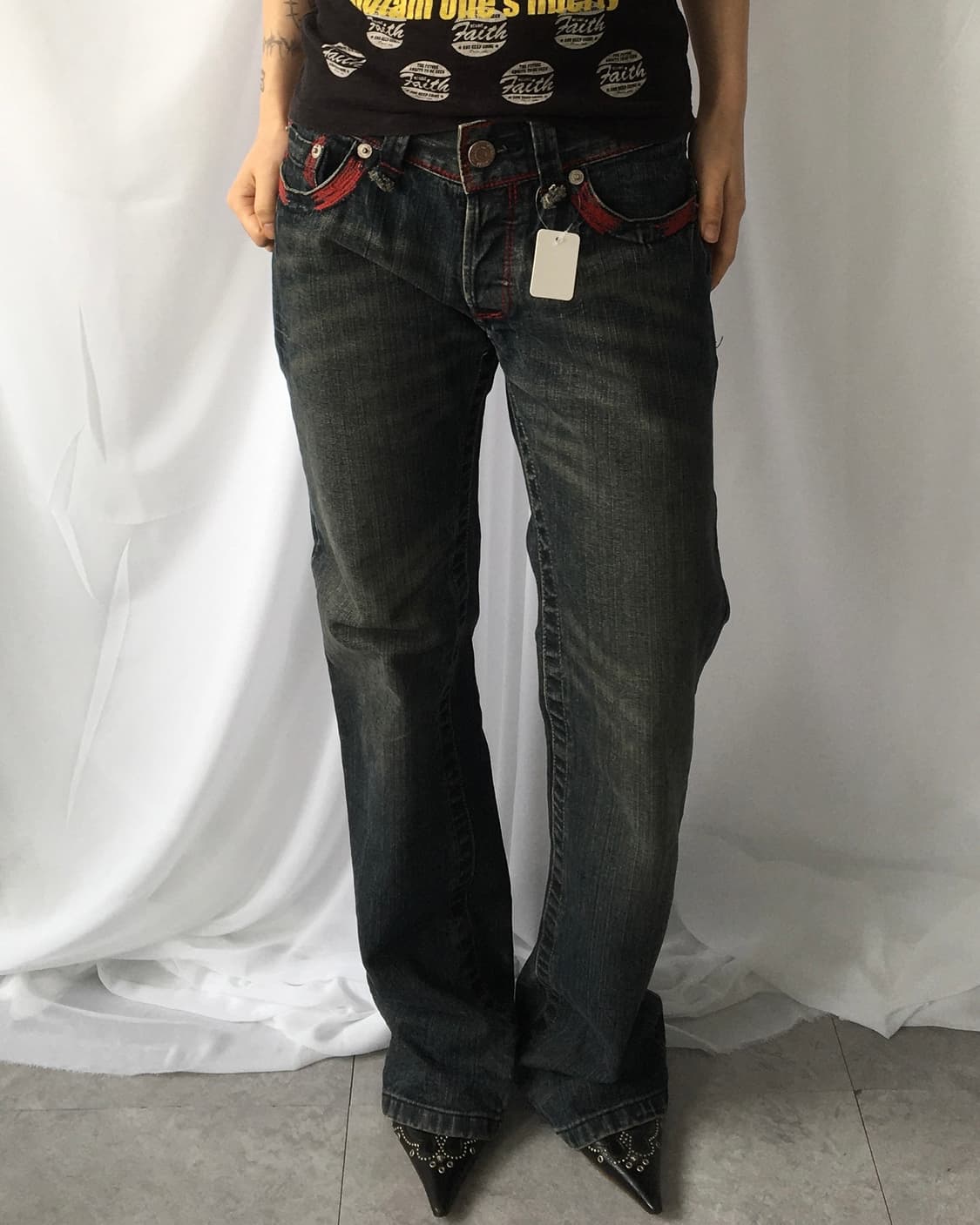 Back point washing denim pants 상품이미지10