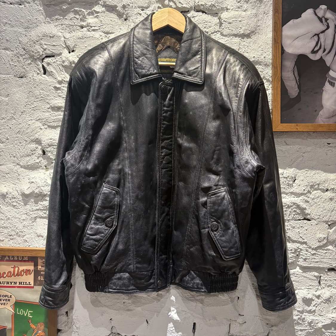 빈티지 양가죽 100% 봄버 자켓 상품이미지1