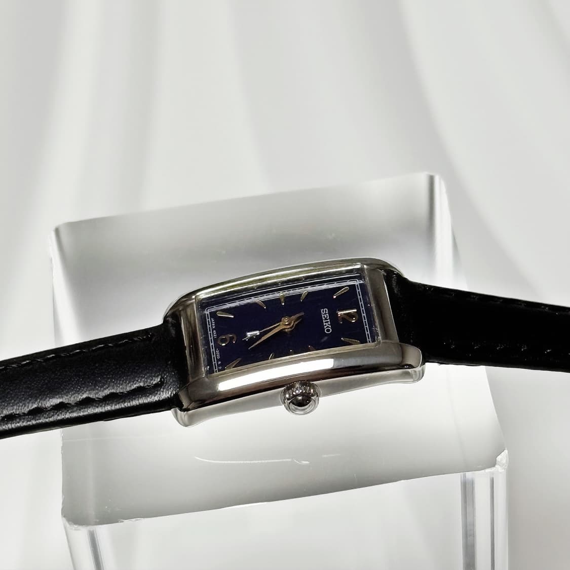 90s 빈티지 세이코 루키아 네이비 청판 렉탱글 스퀘어 워치 상품이미지6