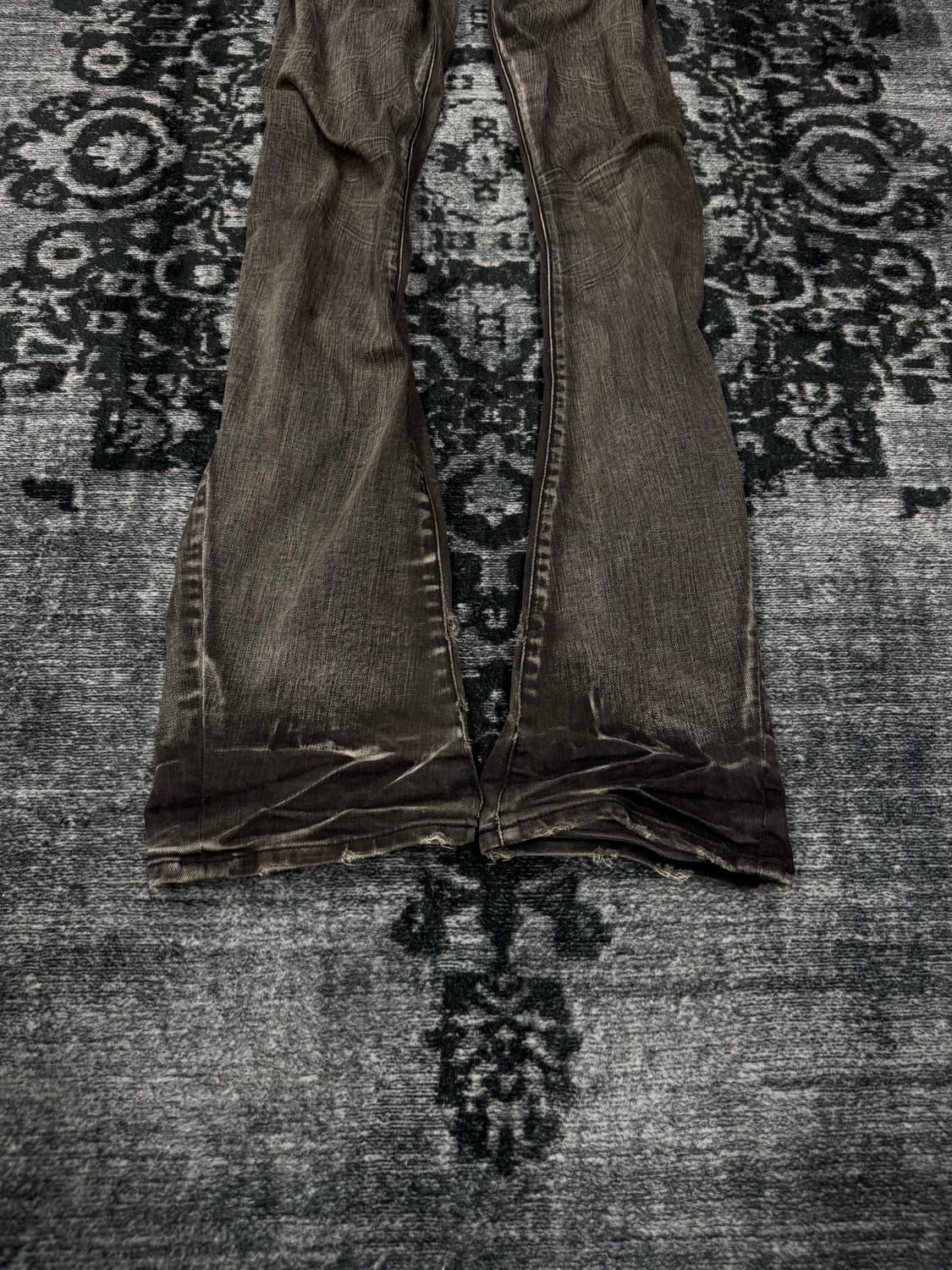 Schlussel 00s grey damaged slim flare de 상품이미지5