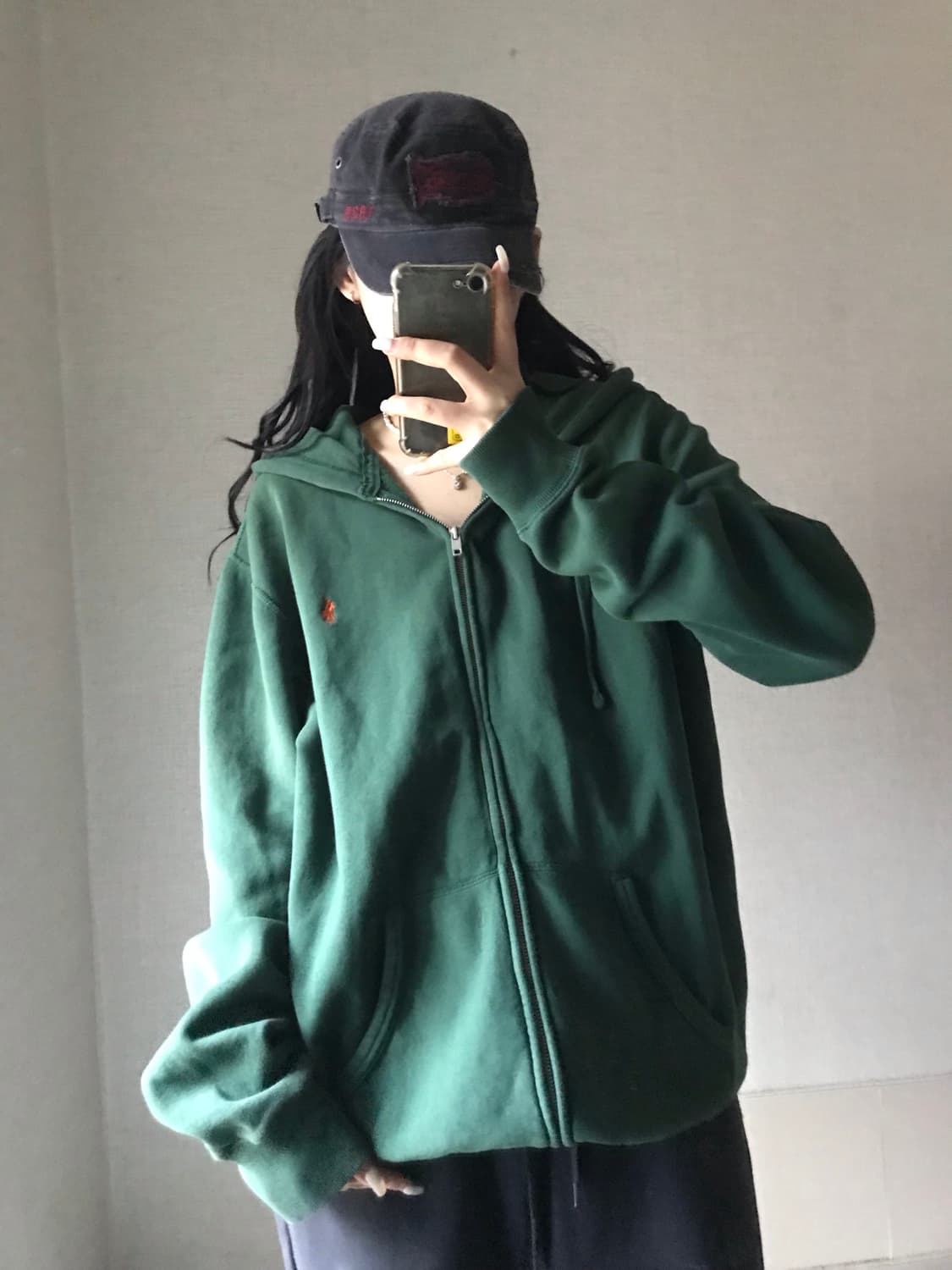 폴로 그린 후드집업 상품이미지1