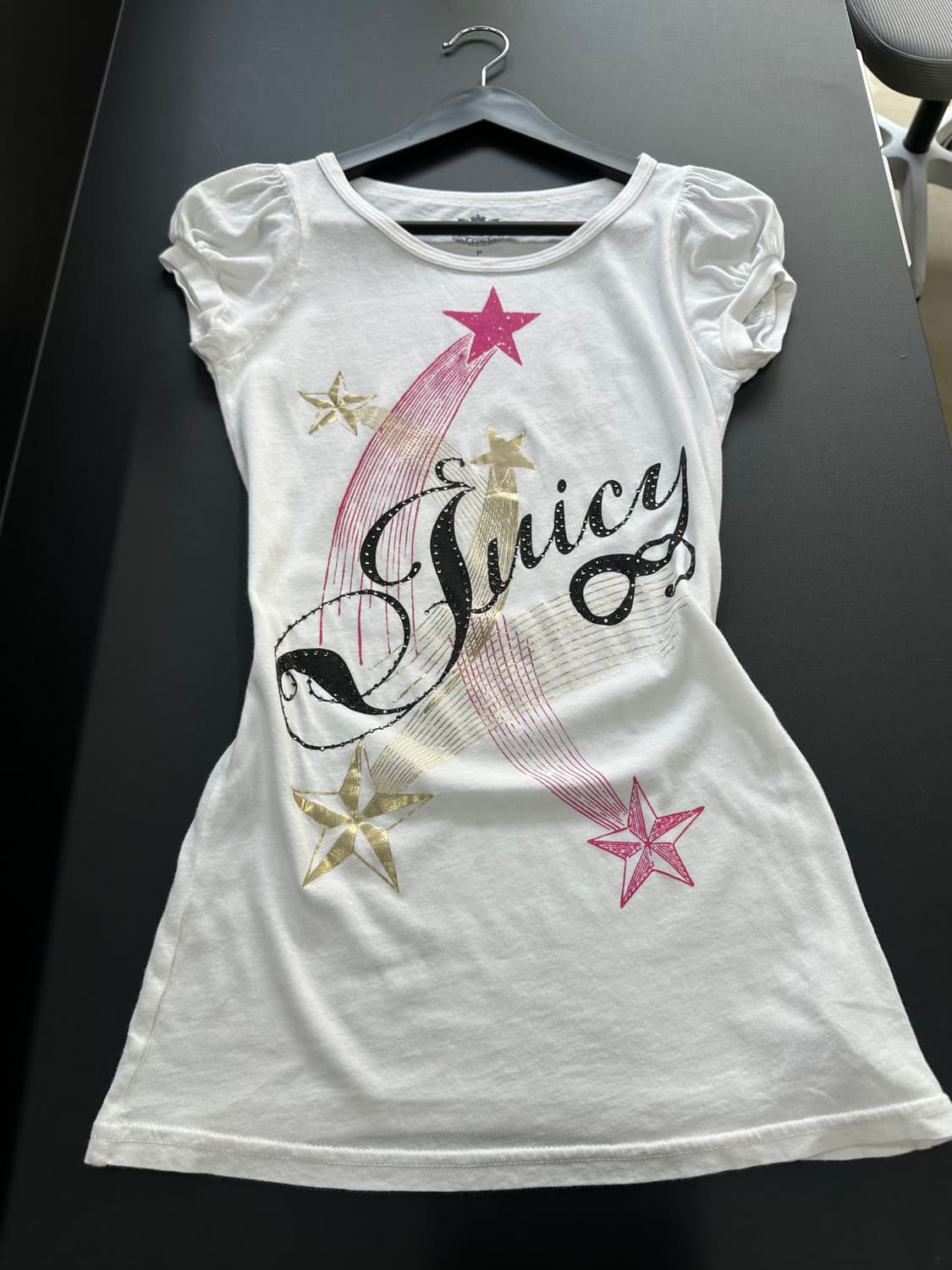 쥬시꾸뛰르 Y2k 스타큐빅 반팔티 상품이미지4