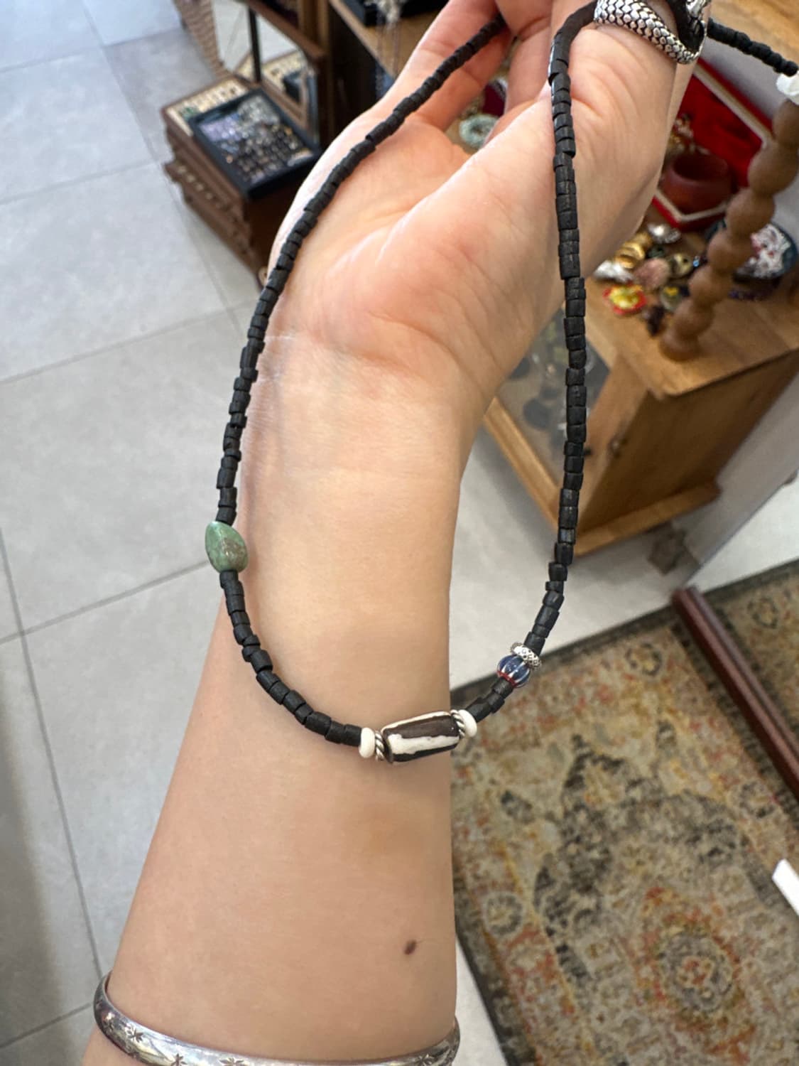Musta afro beads black 925silver necklac 상품이미지9