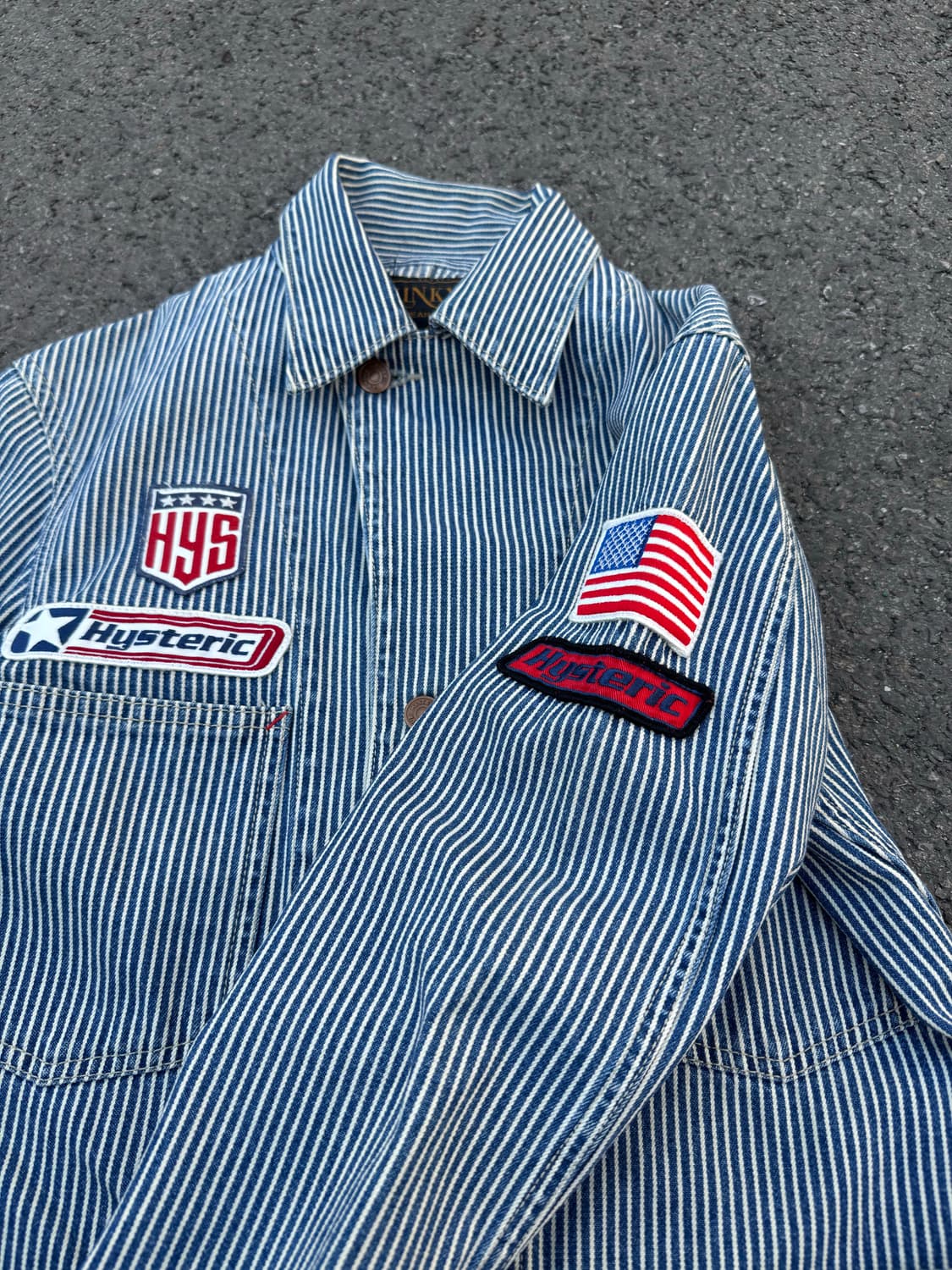 히스테릭 글래머 빈티지 히코리 스트라이프 워크자켓 상품이미지3