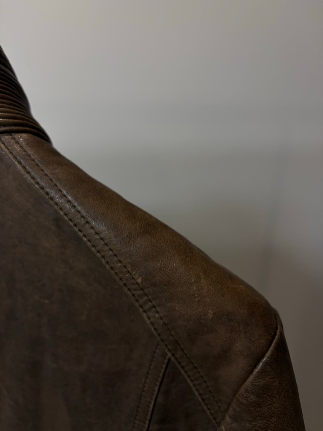 코모도스퀘어 브라운 빈티지 양가죽 자켓  상품이미지9