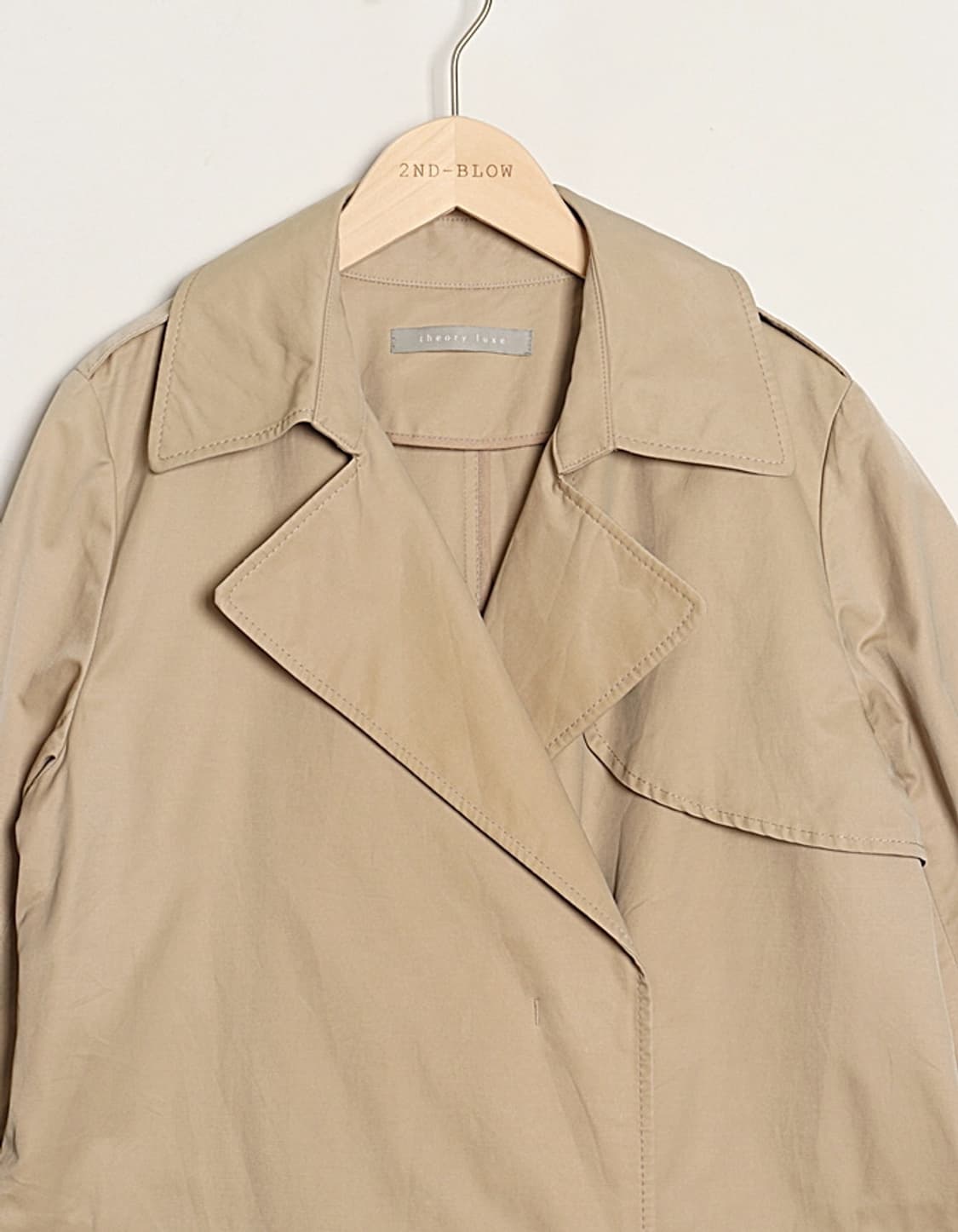 theory luxe Belted Trench Coat 상품이미지2