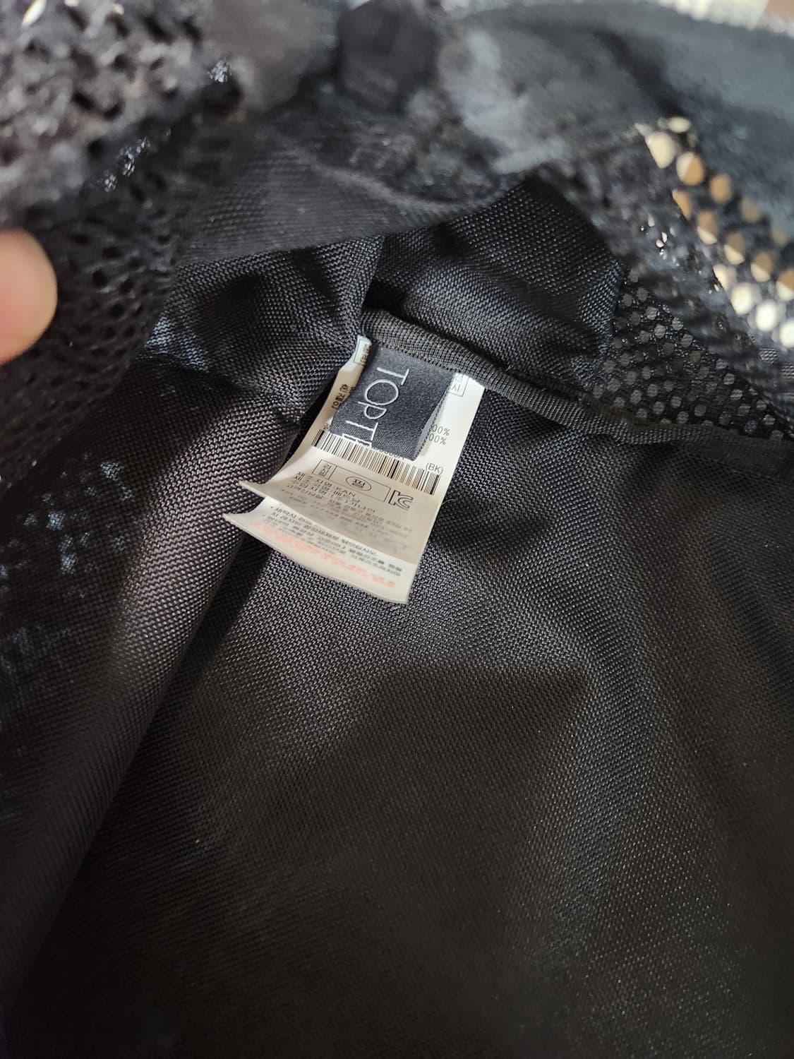 탑텐 검정색 메쉬 백팩 배낭 상품이미지4