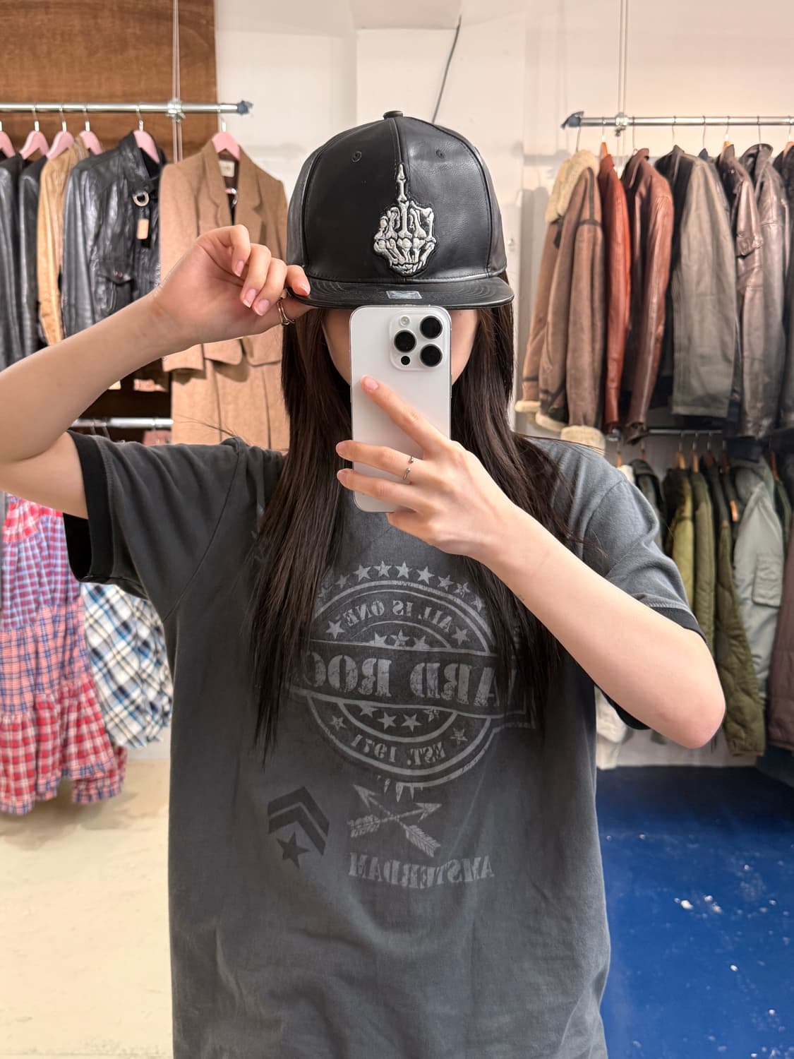 가운데 손가락 본 스냅백 일반캡 상품이미지1