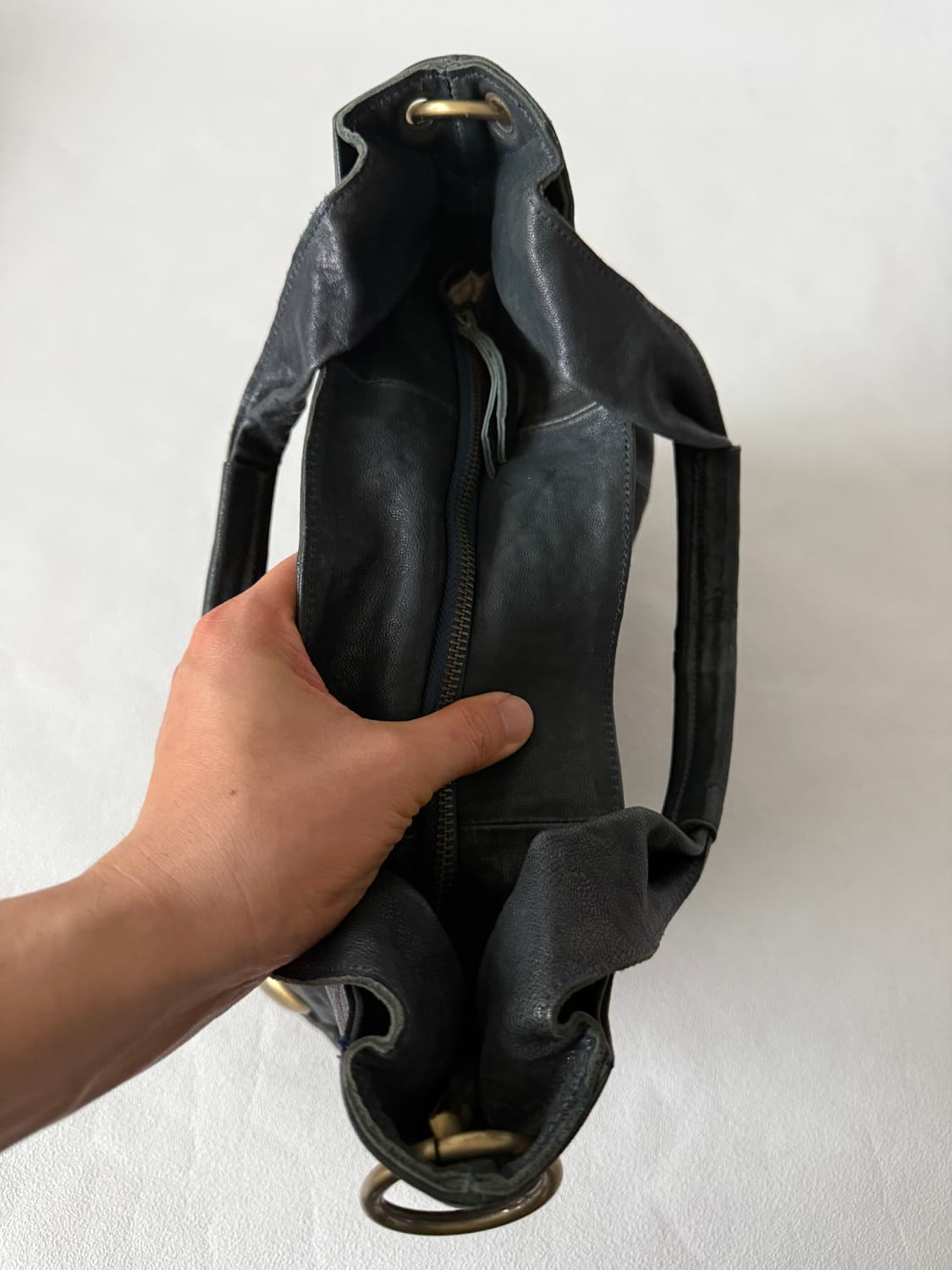 Pre owned 레더 토트 숄더백 상품이미지9