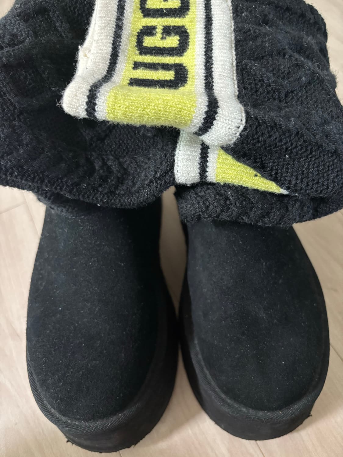 Ugg 어그 스웨터 바인딩 부츠 블랙 230 상품이미지2