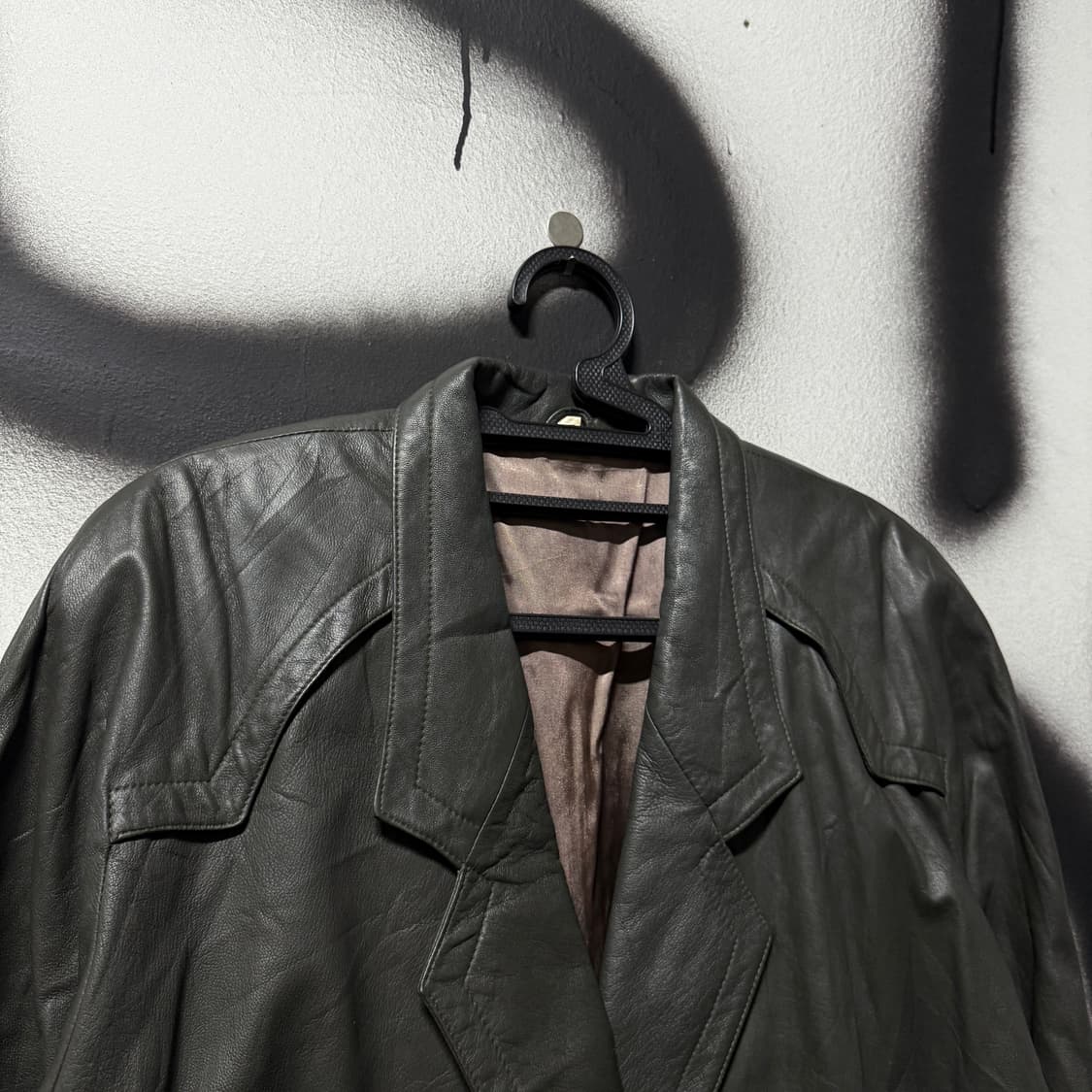 VTG 빈티지 리얼 쉽스킨 100% 양가죽 더블 롱 코트 상품이미지3