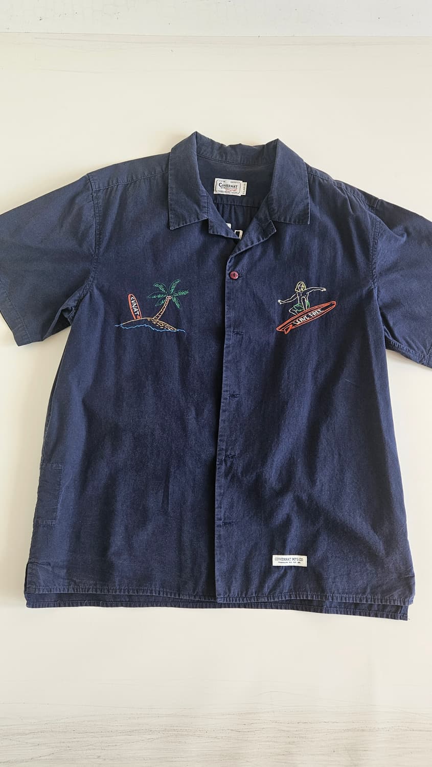 커버낫 반팔 셔츠 네이비 상품이미지1